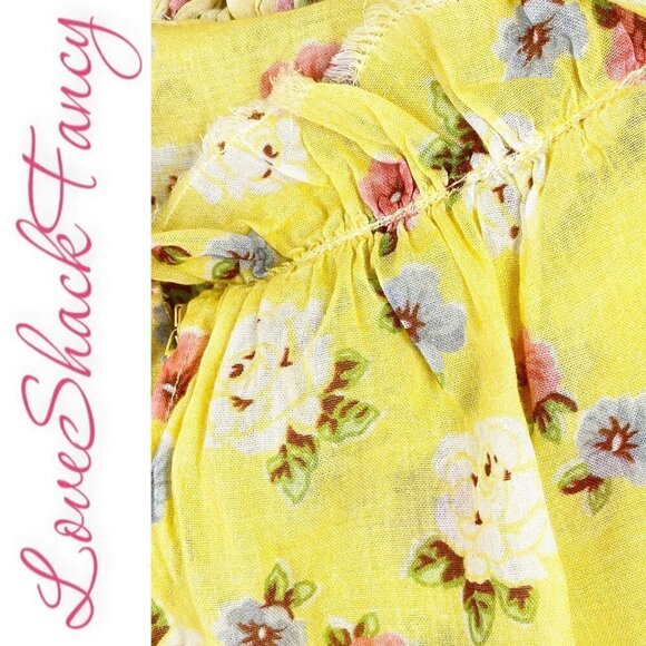 LOVE SHACK FANCY ALEXIA RUFFLE TIERED HI-LO FLORAL DRESS COTTAGECORE MILKMAID, 4 - Picture 9 of 13